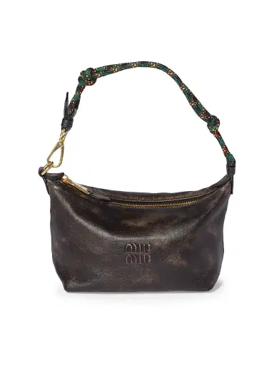 Miu Miu Women's Leather Top Handle Bag - Brown | Thumbnail 1 Miu Miu Women's Leather Top Handle Bag - Brown | Thumbnail 1