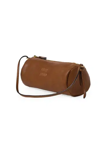 Miu Miu Women's Nappa Leather Pouch - Brown | Thumbnail 2 Miu Miu Women's Nappa Leather Pouch - Brown | Thumbnail 2