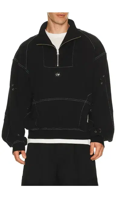 UPRISERS UPRS Floral Eyelet Half Zip | Thumbnail 1 UPRISERS UPRS Floral Eyelet Half Zip | Thumbnail 1