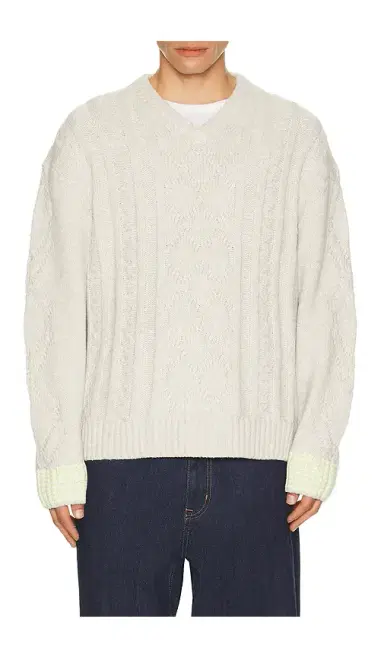 Scotch & Soda V-Neck Chunky Cable Loose Fit Pullover | Thumbnail 1 Scotch & Soda V-Neck Chunky Cable Loose Fit Pullover | Thumbnail 1