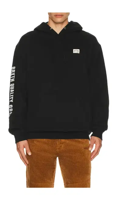 Brixton Woodburn Label Hoodie | Thumbnail 1 Brixton Woodburn Label Hoodie | Thumbnail 1