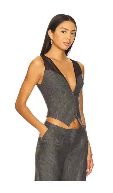Ceren Ocak Lace Detailed Vest Top | Thumbnail 2 Ceren Ocak Lace Detailed Vest Top | Thumbnail 2