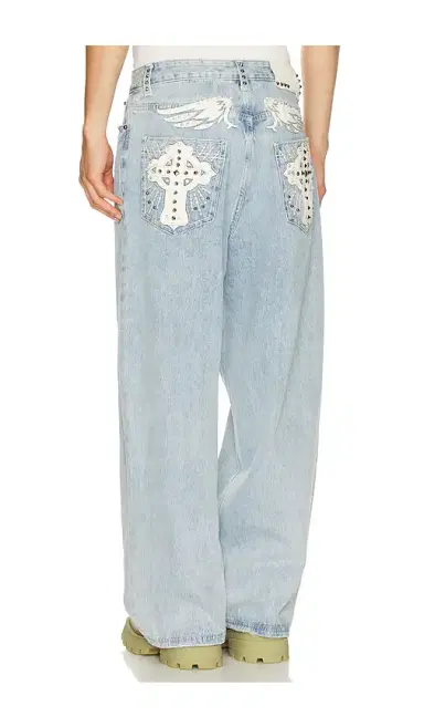Jaded London Applique Cross XL Colossus Jeans | Thumbnail 1 Jaded London Applique Cross XL Colossus Jeans | Thumbnail 1