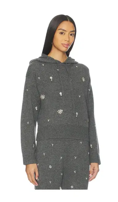 SIMKHAI Karmen Embellished Hooded Top | Thumbnail 2 SIMKHAI Karmen Embellished Hooded Top | Thumbnail 2