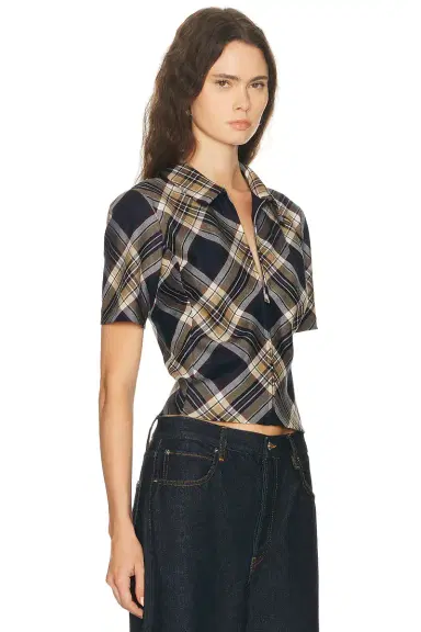 Frame X Amelia Gray Checkmate Top | Thumbnail 2 Frame X Amelia Gray Checkmate Top | Thumbnail 2