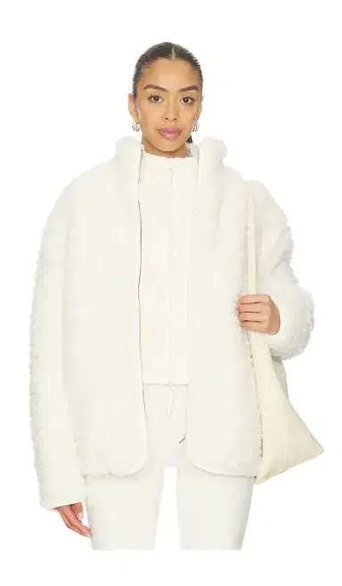 Skims Faux Fur Zip Up Mock Neck Jacket | Thumbnail 1 Skims Faux Fur Zip Up Mock Neck Jacket | Thumbnail 1