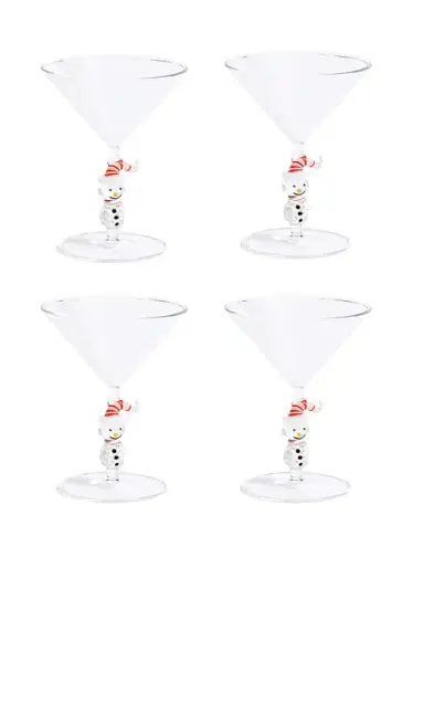 The Favorites Snowman Sips Martini Glasses Set Of 4 | Thumbnail 1 The Favorites Snowman Sips Martini Glasses Set Of 4 | Thumbnail 1
