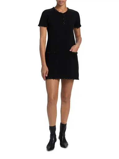 Frame Women's The Beaded Trim Merino Wool Dress | Thumbnail 2 Frame Women's The Beaded Trim Merino Wool Dress | Thumbnail 2