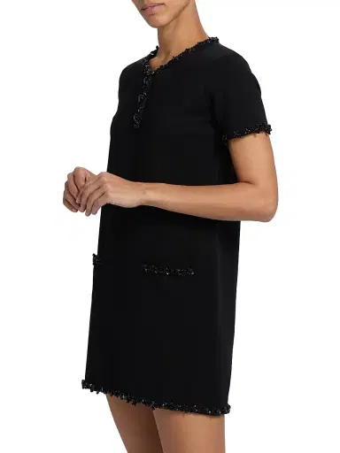 Frame Women's The Beaded Trim Merino Wool Dress | Thumbnail 4 Frame Women's The Beaded Trim Merino Wool Dress | Thumbnail 4