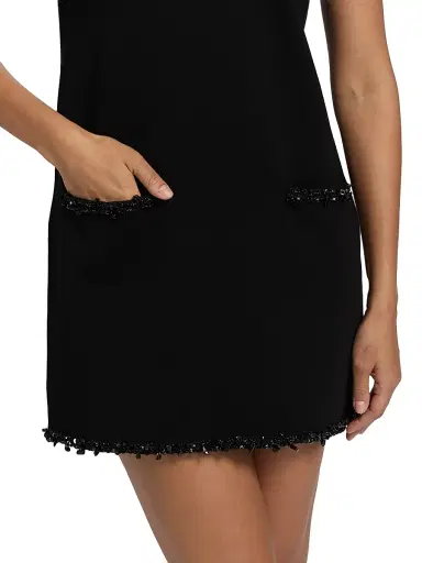 Frame Women's The Beaded Trim Merino Wool Dress | Thumbnail 6 Frame Women's The Beaded Trim Merino Wool Dress | Thumbnail 6