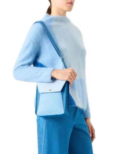 Akris Women's Colorblocked Cashmere Sweater - Powder Blue | Thumbnail 5 Akris Women's Colorblocked Cashmere Sweater - Powder Blue | Thumbnail 5
