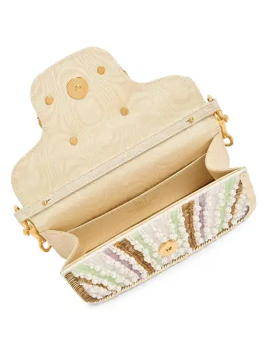 Valentino Garavani Women's Locò Embroidered Shoulder Bag with Jewel Logo | Thumbnail 5 Valentino Garavani Women's Locò Embroidered Shoulder Bag with Jewel Logo | Thumbnail 5
