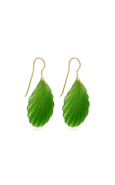 TEN THOUSAND THINGS Jade Fan Stone Earring | Thumbnail 3 TEN THOUSAND THINGS Jade Fan Stone Earring | Thumbnail 3