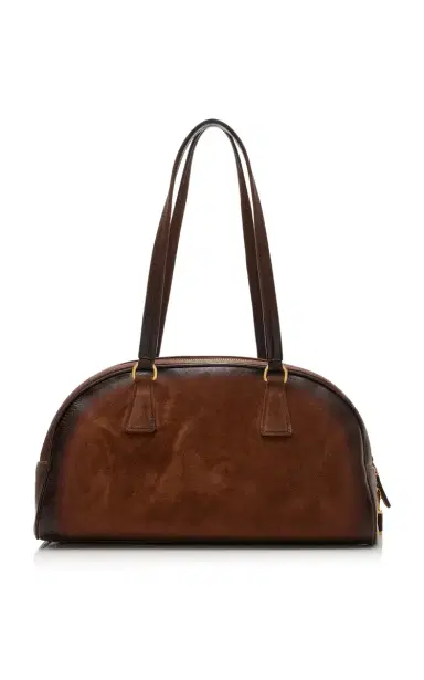 Prada Medium Suede Bowling Bag | Thumbnail 4 Prada Medium Suede Bowling Bag | Thumbnail 4