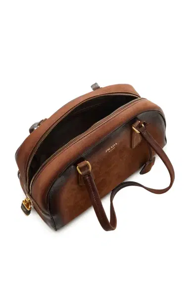 Prada Medium Suede Bowling Bag | Thumbnail 5 Prada Medium Suede Bowling Bag | Thumbnail 5