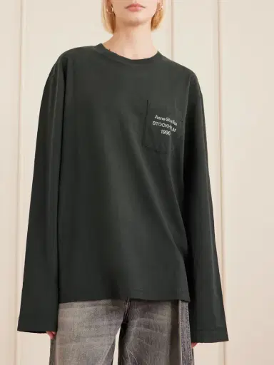 Acne Studios Printed Organic Cotton And Hemp-blend Jersey T-shirt | Thumbnail 7 Acne Studios Printed Organic Cotton And Hemp-blend Jersey T-shirt | Thumbnail 7