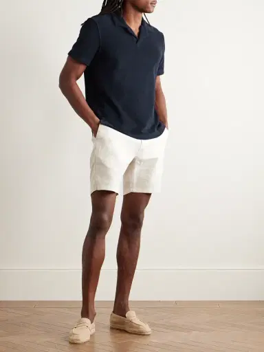 Orlebar Brown Camp-Collar Organic Cotton-Terry Polo Shirt - Men | Thumbnail 2 Orlebar Brown Camp-Collar Organic Cotton-Terry Polo Shirt - Men | Thumbnail 2