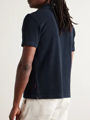 Orlebar Brown Camp-Collar Organic Cotton-Terry Polo Shirt - Men | Thumbnail 3 Orlebar Brown Camp-Collar Organic Cotton-Terry Polo Shirt - Men | Thumbnail 3