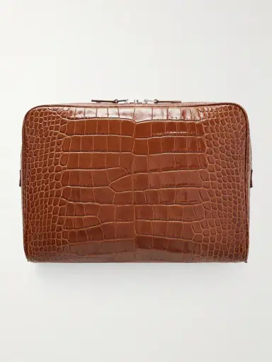 Tom Ford Croc-Effect Leather Pouch - Men | Thumbnail 4 Tom Ford Croc-Effect Leather Pouch - Men | Thumbnail 4