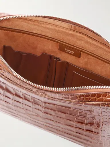 Tom Ford Croc-Effect Leather Pouch - Men | Thumbnail 6 Tom Ford Croc-Effect Leather Pouch - Men | Thumbnail 6