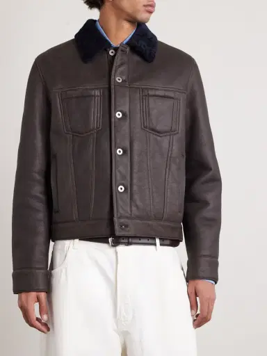 Loewe Shearling Trucker Jacket - Men | Thumbnail 3 Loewe Shearling Trucker Jacket - Men | Thumbnail 3