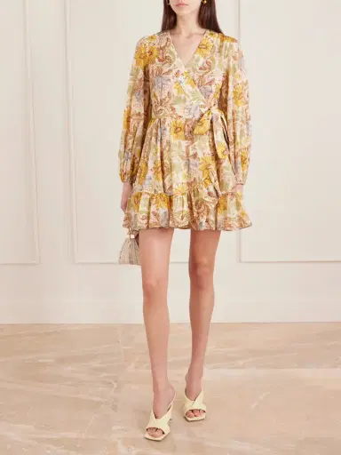 Zimmermann Daylight Ruffled Floral-print Cotton-voile Mini Wrap Dress | Thumbnail 2 Zimmermann Daylight Ruffled Floral-print Cotton-voile Mini Wrap Dress | Thumbnail 2