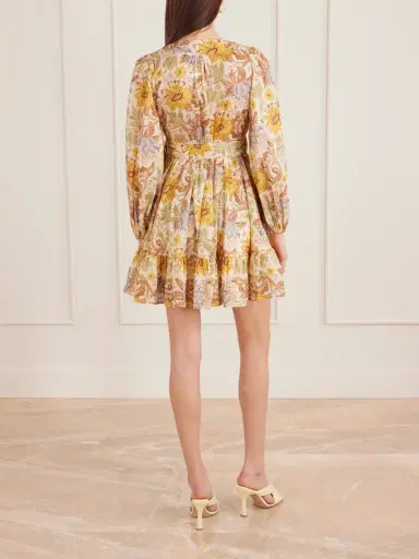 Zimmermann Daylight Ruffled Floral-print Cotton-voile Mini Wrap Dress | Thumbnail 3 Zimmermann Daylight Ruffled Floral-print Cotton-voile Mini Wrap Dress | Thumbnail 3