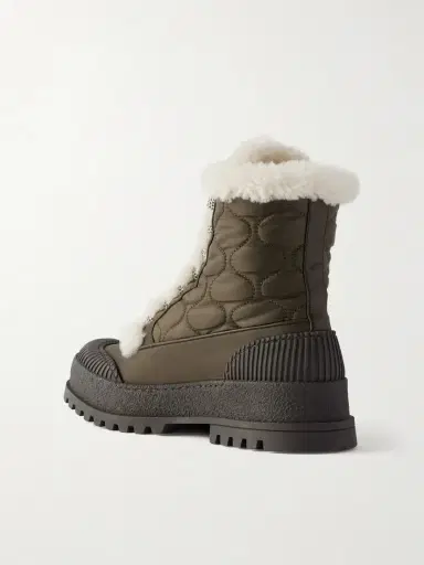 Aquazzura Glacier Shearling-lined Quilted Nylon And Leather Ankle Boots | Thumbnail 3 Aquazzura Glacier Shearling-lined Quilted Nylon And Leather Ankle Boots | Thumbnail 3