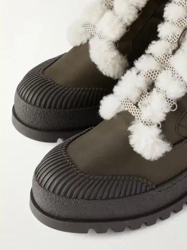 Aquazzura Glacier Shearling-lined Quilted Nylon And Leather Ankle Boots | Thumbnail 5 Aquazzura Glacier Shearling-lined Quilted Nylon And Leather Ankle Boots | Thumbnail 5