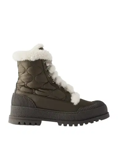 Aquazzura Glacier Shearling-lined Quilted Nylon And Leather Ankle Boots | Thumbnail 1 Aquazzura Glacier Shearling-lined Quilted Nylon And Leather Ankle Boots | Thumbnail 1