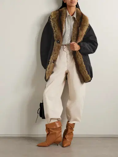 Isabel Marant Cardine Plush-trimmed Padded Shell Jacket | Thumbnail 2 Isabel Marant Cardine Plush-trimmed Padded Shell Jacket | Thumbnail 2