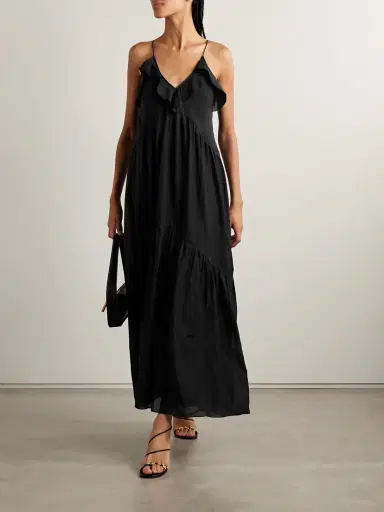 Marant Étoile Vasma Tiered Ruffled Cotton-blend Maxi Dress | Thumbnail 2 Marant Étoile Vasma Tiered Ruffled Cotton-blend Maxi Dress | Thumbnail 2