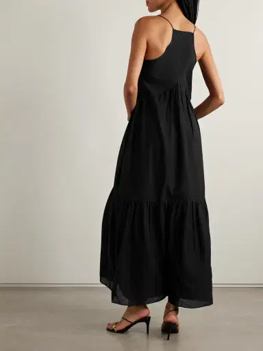 Marant Étoile Vasma Tiered Ruffled Cotton-blend Maxi Dress | Thumbnail 3 Marant Étoile Vasma Tiered Ruffled Cotton-blend Maxi Dress | Thumbnail 3