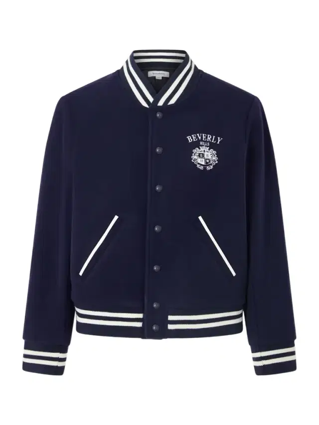 Beverly Hills Crest Embroidered Wool Varsity Jacket Beverly Hills Crest Embroidered Wool Varsity Jacket