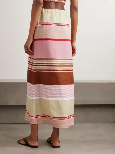 Faithfull Martina Striped Linen Maxi Skirt | Thumbnail 3 Faithfull Martina Striped Linen Maxi Skirt | Thumbnail 3