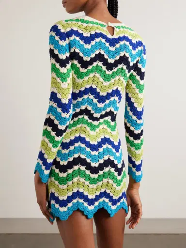 ESCVDO Victoria Scalloped Crocheted Cotton Mini Dress | Thumbnail 3 ESCVDO Victoria Scalloped Crocheted Cotton Mini Dress | Thumbnail 3