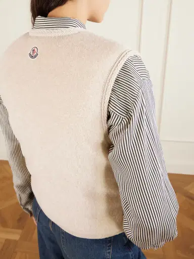 Moncler Mimosas Shell-trimmed Fleece Down Vest | Thumbnail 5 Moncler Mimosas Shell-trimmed Fleece Down Vest | Thumbnail 5