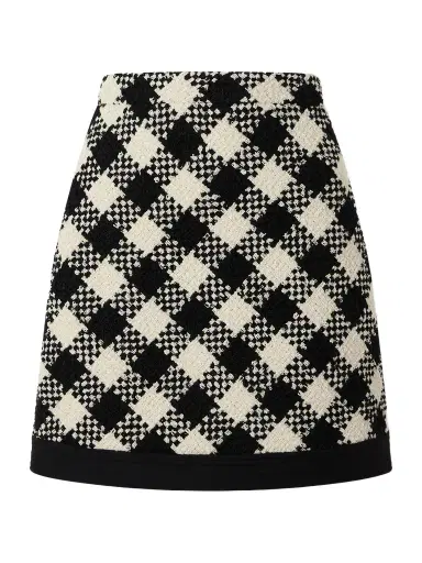 Valentino Garavani Damier Checked Bouclé-tweed Mini Skirt | Thumbnail 1 Valentino Garavani Damier Checked Bouclé-tweed Mini Skirt | Thumbnail 1