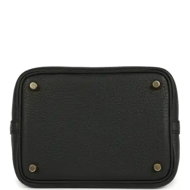 HERMÈS Hermes Picotin Lock 18 Black Clemence Gold Hardware | Thumbnail 6 HERMÈS Hermes Picotin Lock 18 Black Clemence Gold Hardware | Thumbnail 6