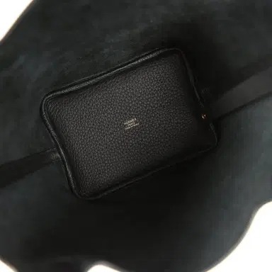 HERMÈS Hermes Picotin Lock 18 Black Clemence Gold Hardware | Thumbnail 8 HERMÈS Hermes Picotin Lock 18 Black Clemence Gold Hardware | Thumbnail 8