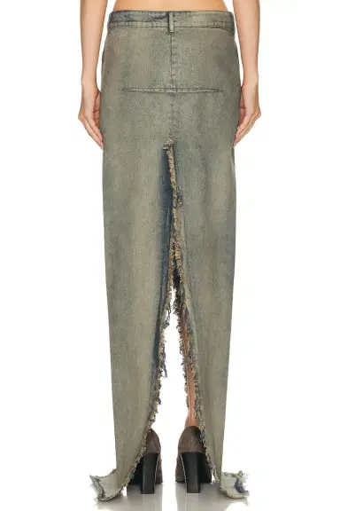 Rick Owens Denim Sliced Skirt | Thumbnail 4 Rick Owens Denim Sliced Skirt | Thumbnail 4