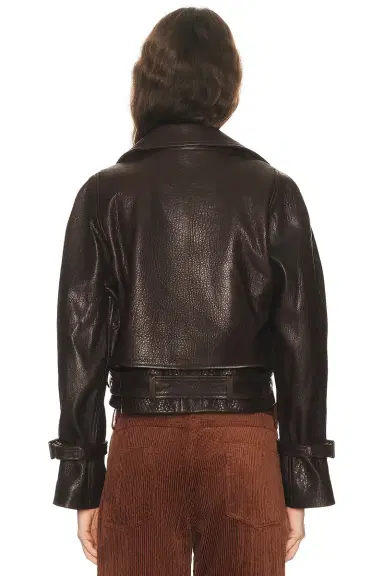 Nour Hammour Hatti Cropped Leather Jacket | Thumbnail 3 Nour Hammour Hatti Cropped Leather Jacket | Thumbnail 3