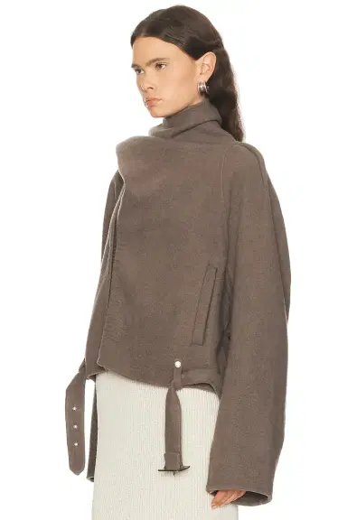 Rick Owens Cropped Scarf Flight Jacket | Thumbnail 3 Rick Owens Cropped Scarf Flight Jacket | Thumbnail 3