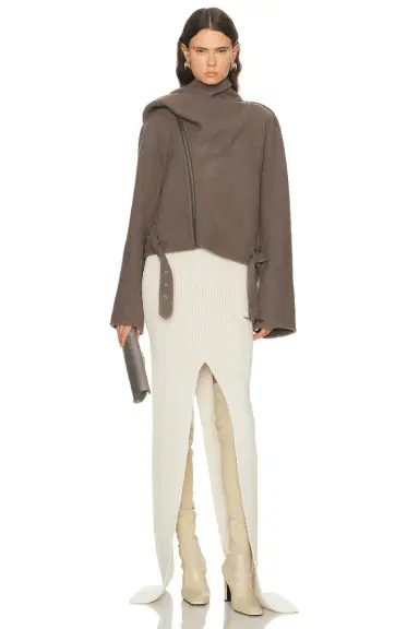 Rick Owens Cropped Scarf Flight Jacket | Thumbnail 5 Rick Owens Cropped Scarf Flight Jacket | Thumbnail 5
