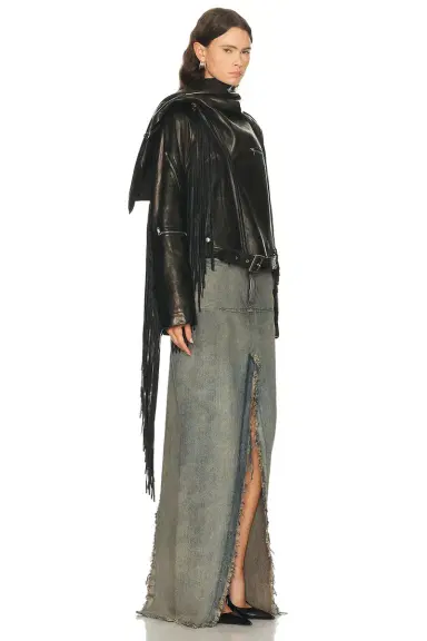 Rick Owens Cropped Scarf Flight Jacket | Thumbnail 2 Rick Owens Cropped Scarf Flight Jacket | Thumbnail 2