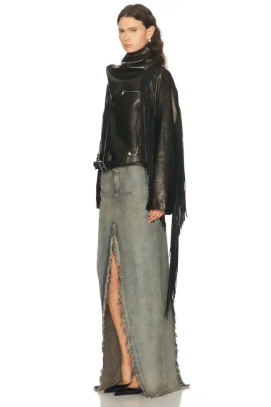 Rick Owens Cropped Scarf Flight Jacket | Thumbnail 3 Rick Owens Cropped Scarf Flight Jacket | Thumbnail 3