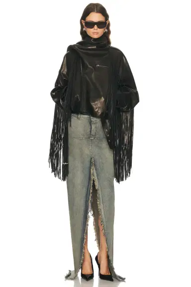 Rick Owens Cropped Scarf Flight Jacket | Thumbnail 5 Rick Owens Cropped Scarf Flight Jacket | Thumbnail 5