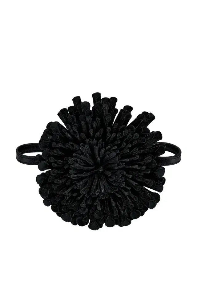 Leather Flower Necklace Leather Flower Necklace