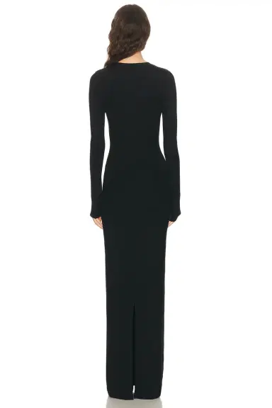 ÉTERNE Long Sleeve Henley Maxi Dress | Thumbnail 3 ÉTERNE Long Sleeve Henley Maxi Dress | Thumbnail 3