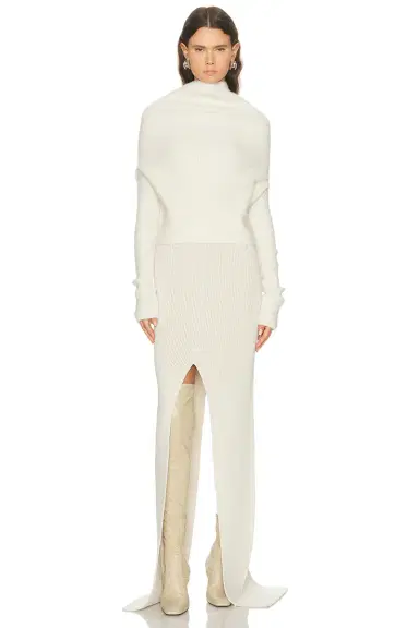 Rick Owens Long Sleeve Cowl Sweater | Thumbnail 4 Rick Owens Long Sleeve Cowl Sweater | Thumbnail 4